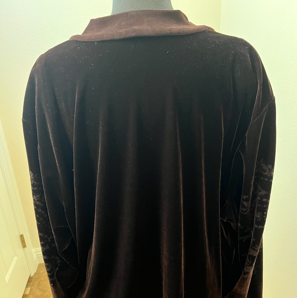 Maroon Velour Jacket - Picture 2 of 2